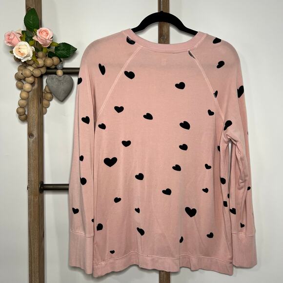 Philosophy Long Sleeve Pink and Black Heart Sweatshirt Size Large‎ - Picture 5 of 7